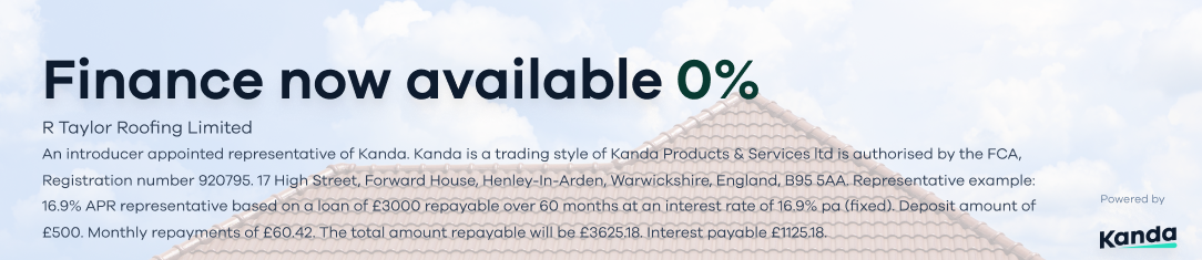 Finance now available for Roofing Projects