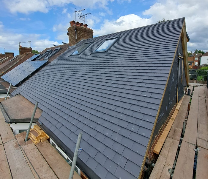New tiled roof installed by R Taylor Roofing Ltd