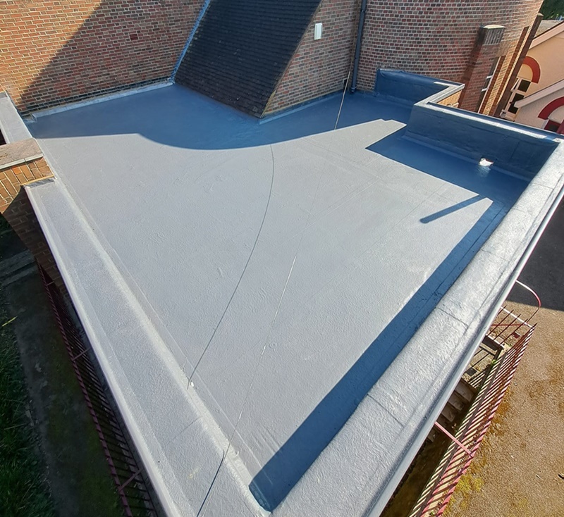 New fibreglass flat roof