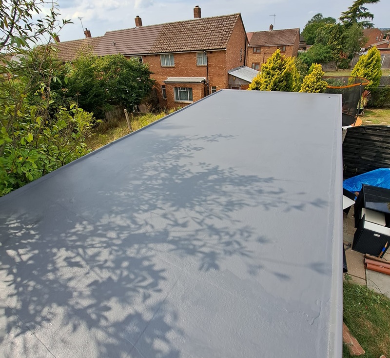 Fibreglass flat roof