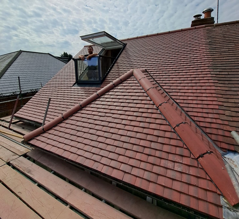 New tiled roof installed by R Taylor Roofing Ltd