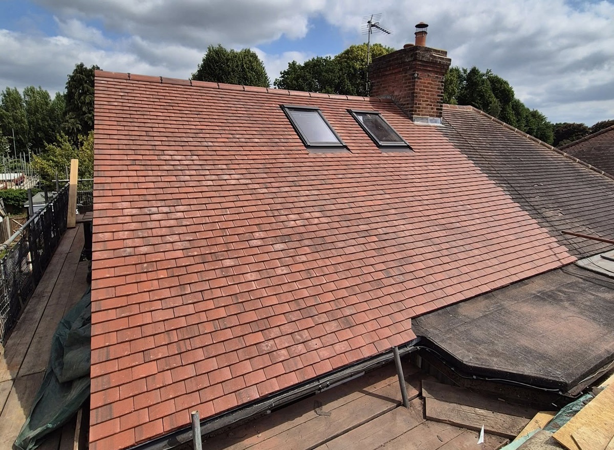 New pitched roof installation