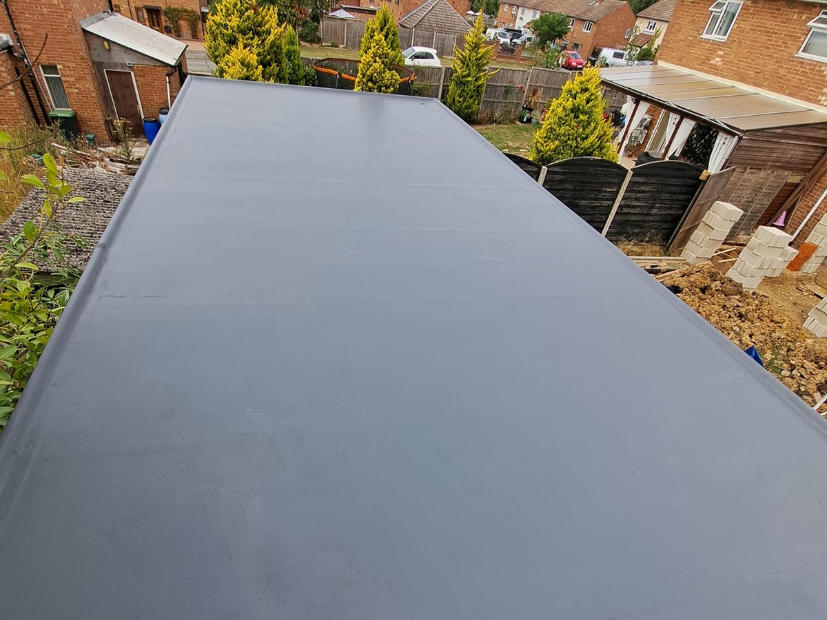 New fibreglass flat roof