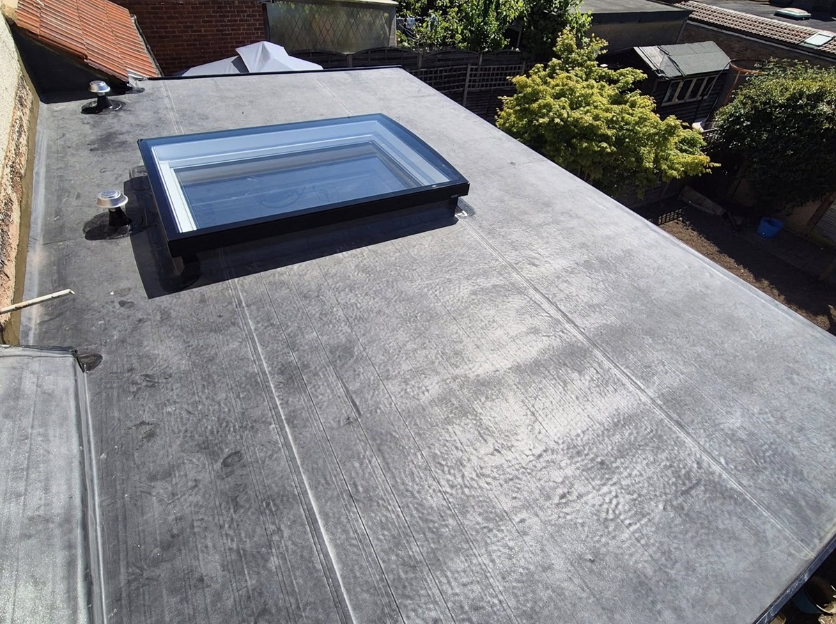 Rubber flat roof
