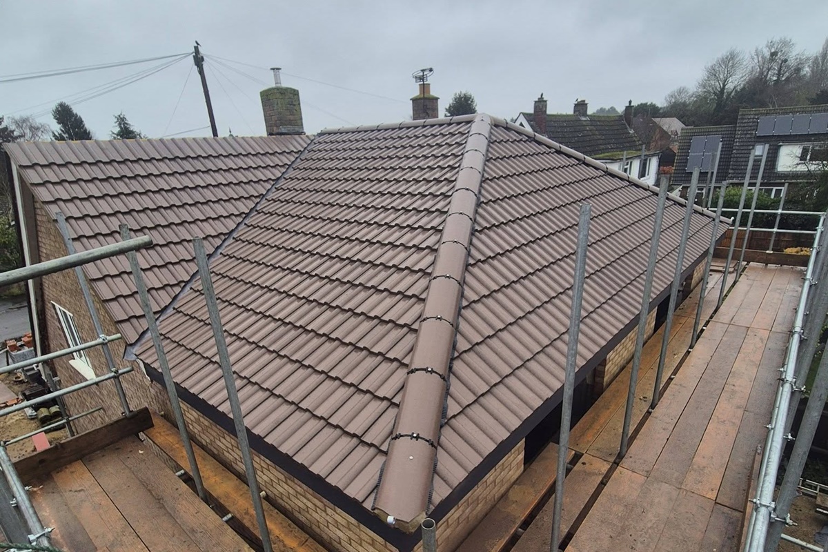 Pitched Roof with Roman Concrete Tiles