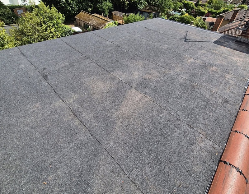 Torch-on felt roof installed by R Taylor Roofing